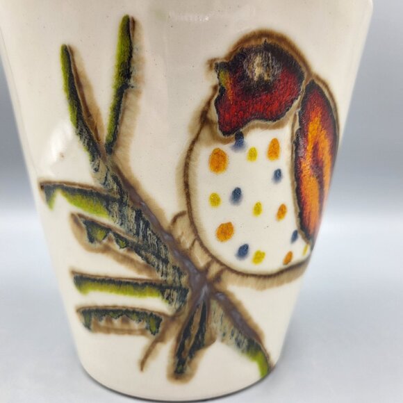 Crate & Barrel Ceramic Bird Design Planter Made in Portugal 6" Tall - Picture 4 of 13